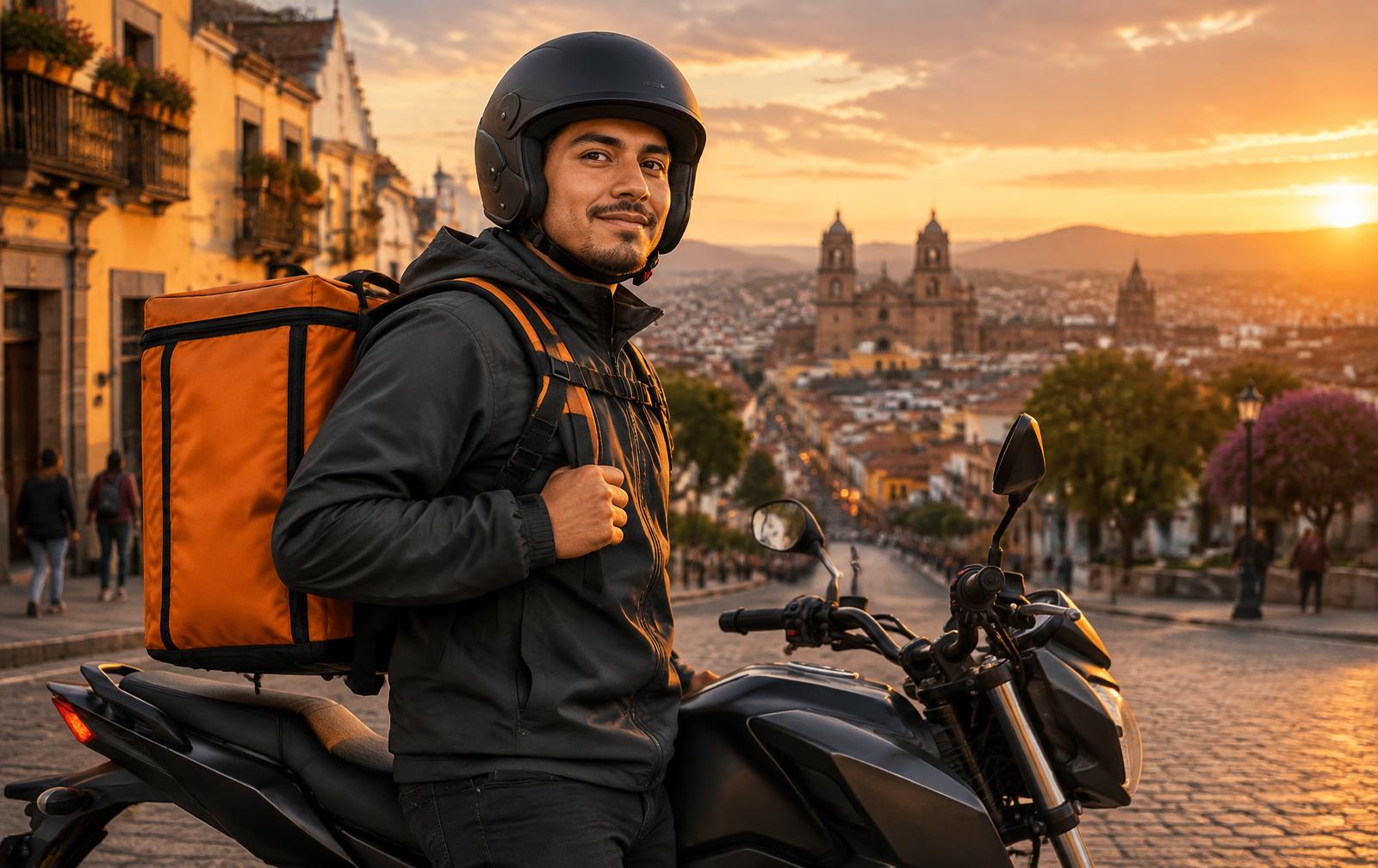 Conductor de Route69 listo para realizar entregas en la ciudad